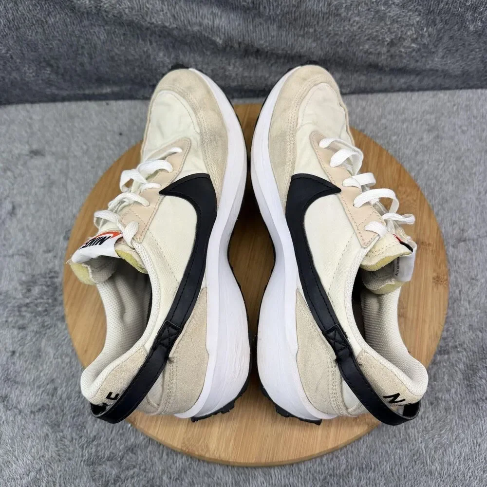 Nike Waffle Debut Shoes Womens Size 10 Beige Black Running Sneakers DH9523-102